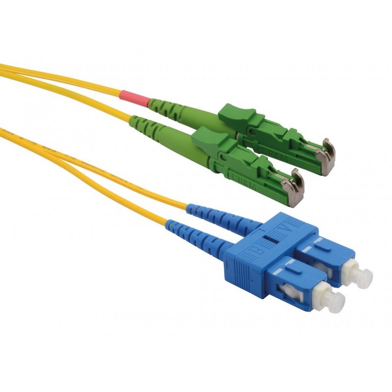 Patchcord FO E2000/APC-SC/PC, SM OS2 9/125, manta LSZH 3.0mm, duplex 2m "E2000/APC-SC/PC-SM/DX-2"