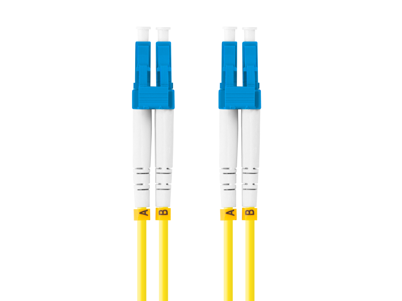 Patch cord fibră SM LC/UPC-LC/UPC duplex 2 m LSZH G657A1 3,0 mm galben