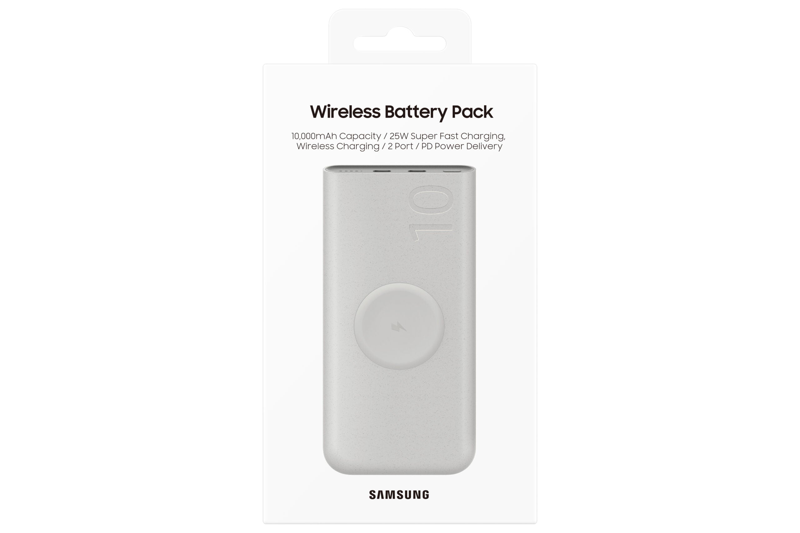 Baterie externa 2 x USB Type C, 10000 mAh, 25W, Wireless Bej "EB-U2510XUEGEU"