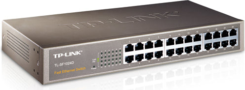 SWITCH TP-LINK 24 porturi 10/100Mbps. carcasa metalica, desktop/rackmount "TL-SF1024D"