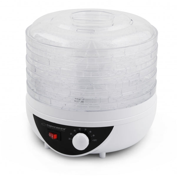 Deshidrator pentru alimente Esperanza Chanterelles EKD002 250W 5 tavi Alb "EKD002"