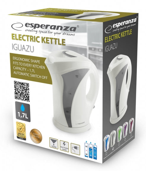 Fierbator electric Esperanza Iguazu EKK018E 2200W 1.7l Alb/Gri "EKK018E"