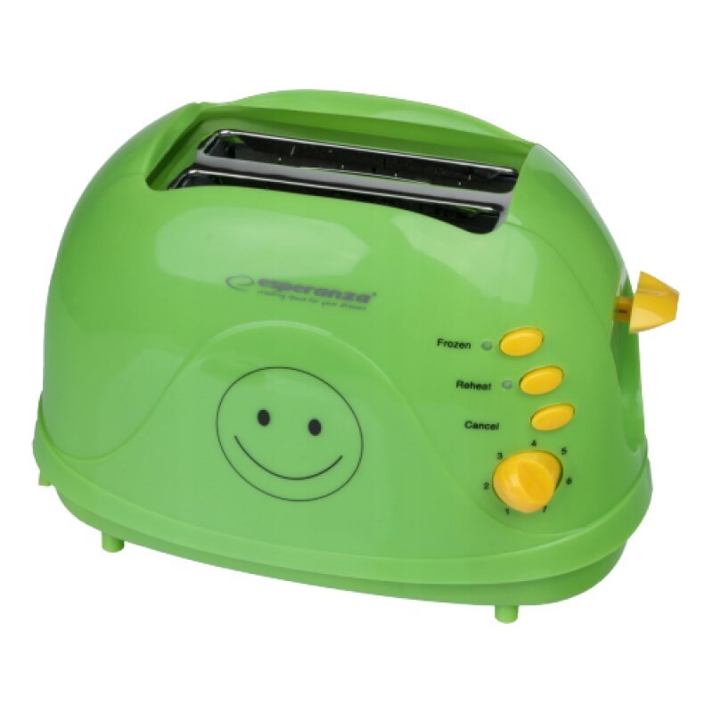 Prajitor de paine Esperanza Smiley EKT003 2 imagini toast 750W 3 in 1 Verde "EKT003"