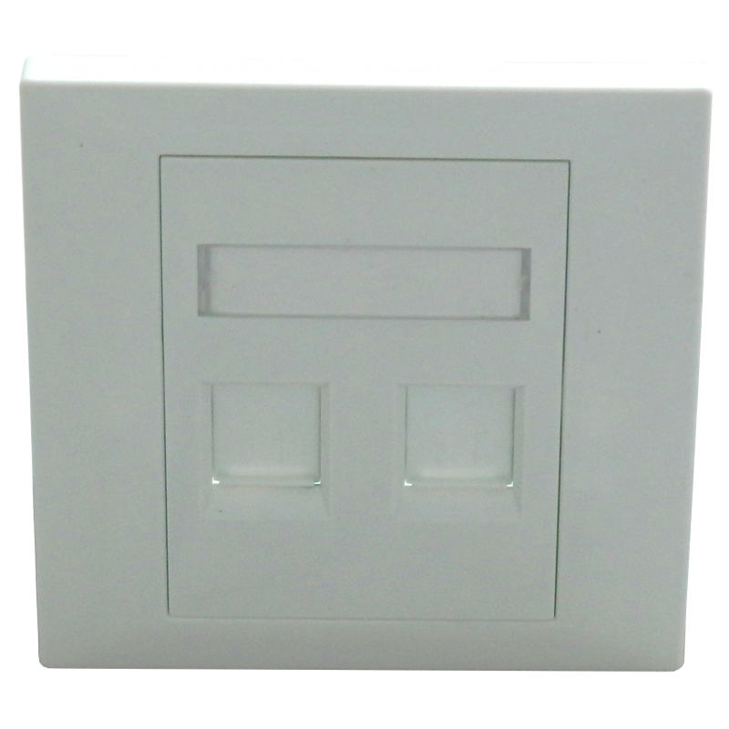 Faceplate Keystone RJ45,86x86, 2 porturi, EMTEX, "EMT-FP8686-2"