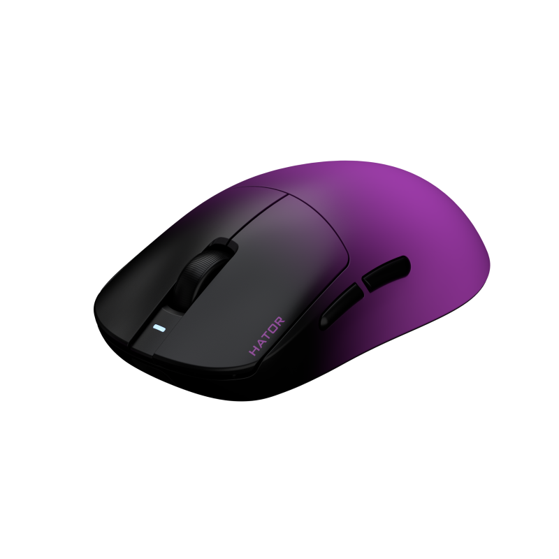 Mouse wireless Hator Quasar 3 ULTIMA 8K, senzor PixArt PAW3950, switch HATOR® Optical 100M, conectivitate 2.4GHz, bluetooth si USB, polling rate pana la 8000Hz, rezolutie maxima 30000 DPI, capacitate baterie 300 mAh, durata de viata baterie in modul wirel