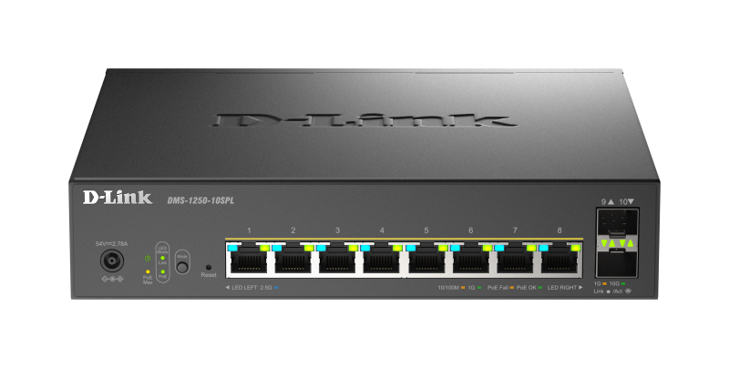 Dlink Sw 8P-GB 2P-SFP Smart Managed Poe (Switch D-Link DMS-1250-10SPL)