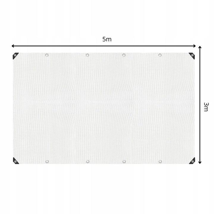 Prelata din polietilena impermeabila laminata, 100g/m2, 3x5 m, alb transparent