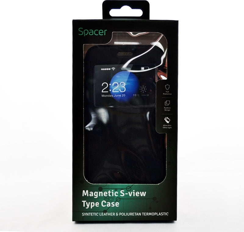 Husa Iphone 7 / Iphone 8 / Iphone SE 2 / Iphone SE 3, magnetica tip portofel, negru "SPT-M-IP.7G"