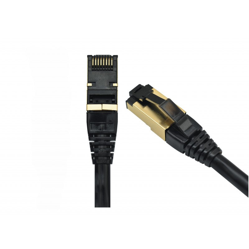Patchcord FFTP RJ45-RJ45 Cat.8, LSZH, 2m, negru - EMTEX "FFTP-8-2-BK-LSZH-EMT"