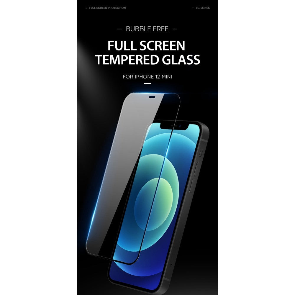 Folie Sticla Securizata, compatibila cu Apple iPhone 12 Mini, Negru