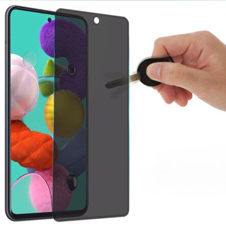 Folie sticla securizata compatibila cu Realme C11 2021, Full Glue, Privacy, Negru