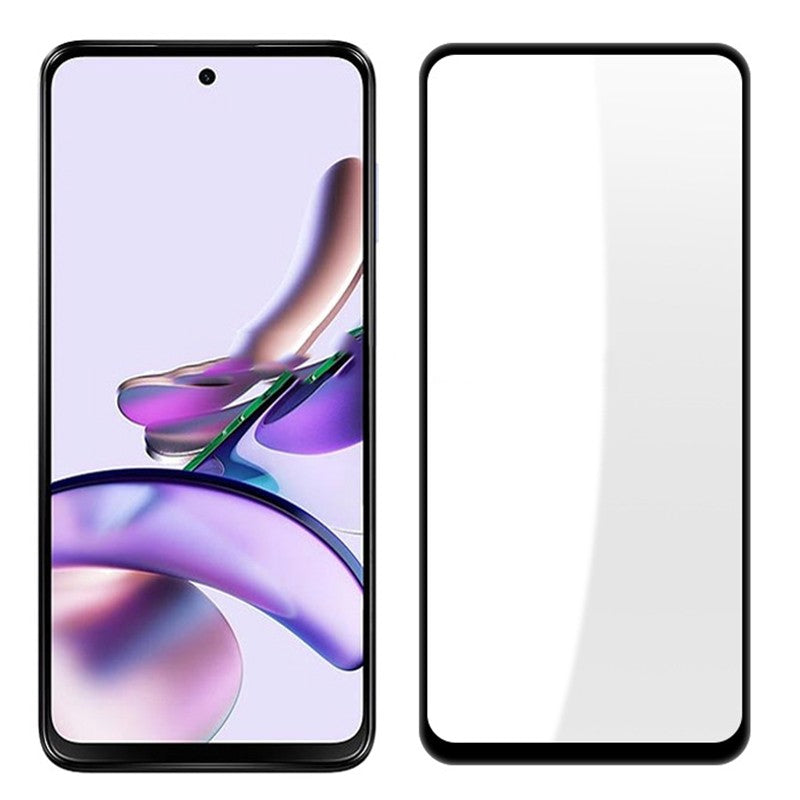 Folie Sticla Securizata pentru Motorola G13, Compatibila cu Motorola Moto g13, Full Glue, Margini Negre, Transparent