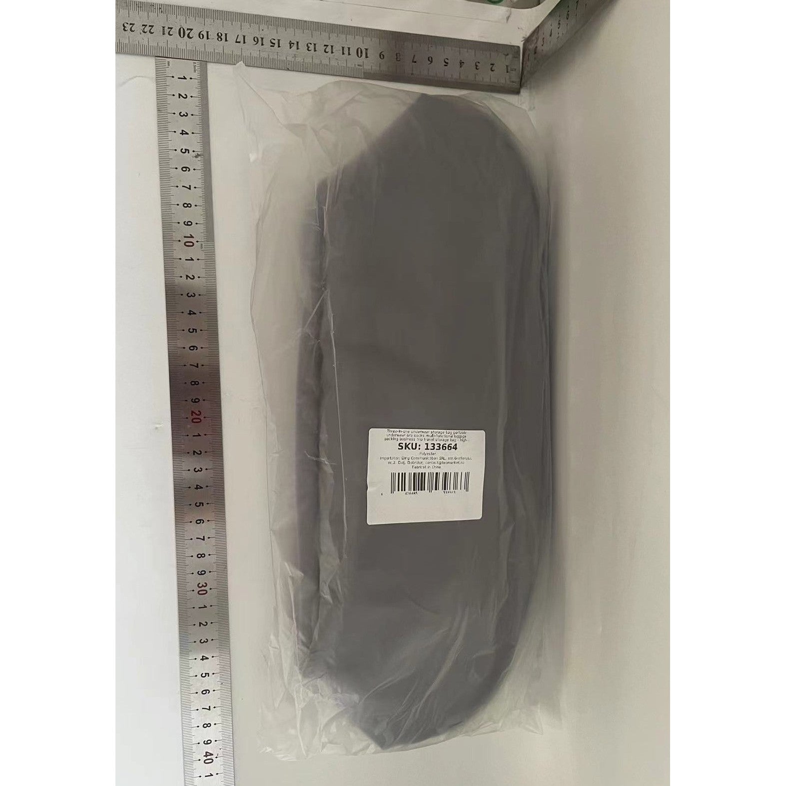 Geanta De Depozitare 3 In 1, Portabila, Pentru Lenjerie, Sutiene Si Sosete, Multi-Functionala, Pentru Bagaj, Calatorii Si Afaceri, 23 x 13 x 13, Gri