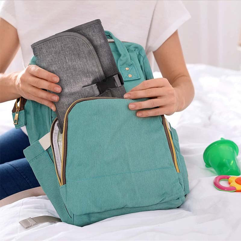 Geanta Multifunctionala, Flippy, Tip Aleza de Schimbat Scutece, Impermeabila, din Panza Oxford, cu Buzunare, Usor de Agatat, 30 x 20 cm, Gri