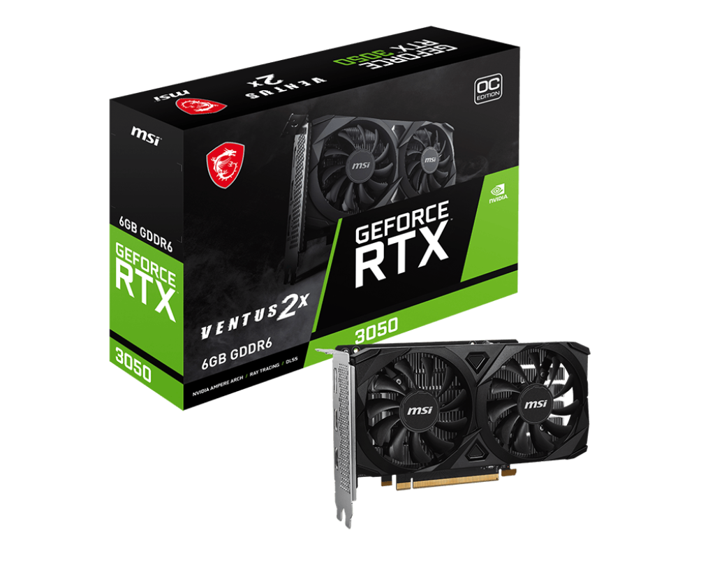 MSI GeForce RTX 3050 VENTUS 2X E 6G OC "GeForce RTX 3050 VENTUS 2X E 6G OC"