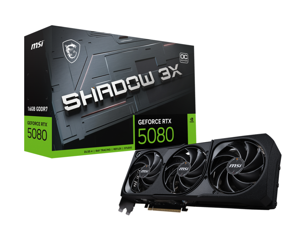 Placa video GeForce RTX 5080 16G SHADOW 3X OC, 256 bit, Negru "GeForce RTX 5080 16G SHADOW 3X OC"