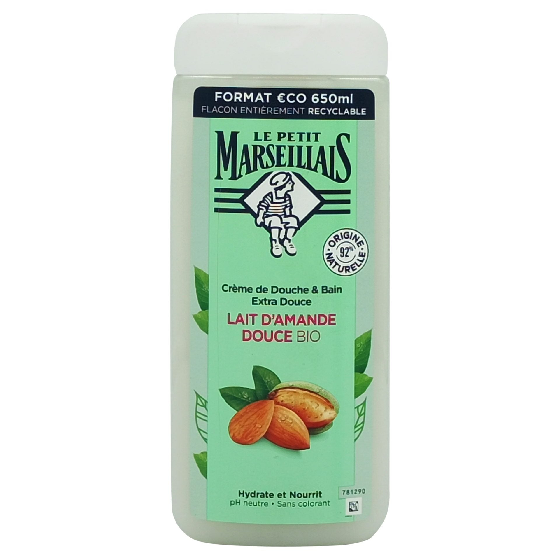 Gel de Dus, Le Petit Marseillais, 650 ml Bio Lapte Migdale