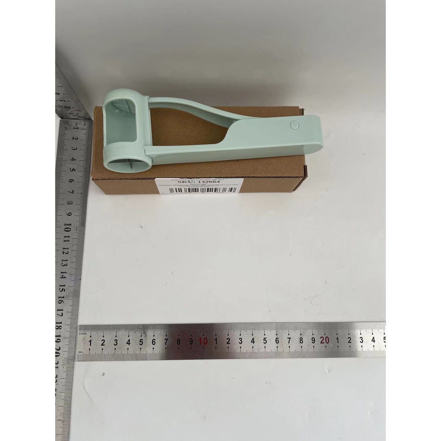 Taietor de Struguri Manual, Usor de Curatat si Folosit, Plastic si Otel, Albastru Deschis, 16.5x5.5 cm