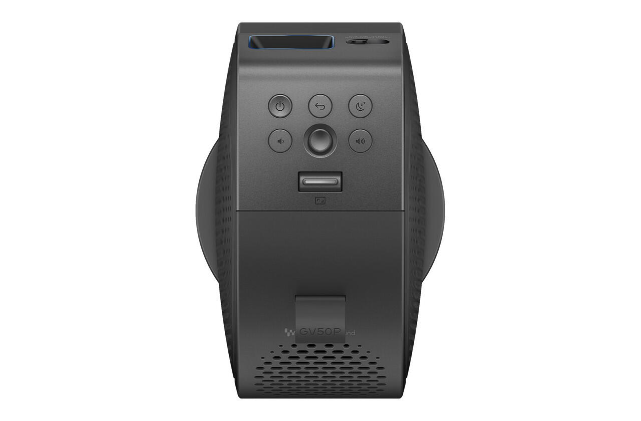 Videoproiector BenQ GV50P, DLP, Full HD, 500lm, HDMI, Wi-Fi, Bluetooth, 16:9, Boxe, Negru 9H.JSR77.50E "GV50P"