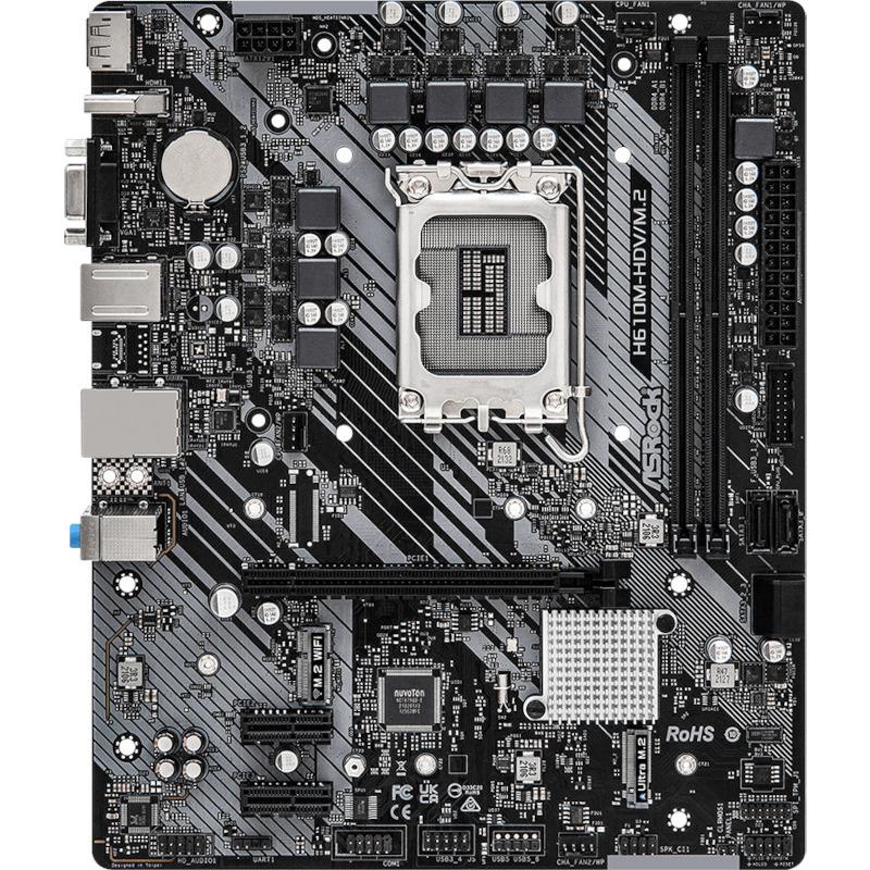 PLACA de BAZA Asrock "H610M-HDV/M.2", skt LGA 1700, mATX, Intel H610, 2 x DDR4, max. 64 GB, 4 x SATA, 1 x M.2, 7.1, "H610M-HDV/M.2"