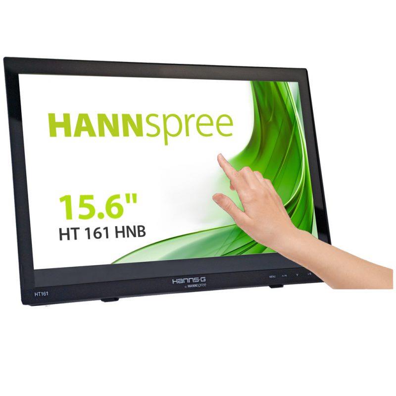 Hannspree, HT161HNB, Monitor, Touch, 15.6" Wide, 1366x768, 220cd/m?, 12 ms, 500:1 , HDMI & VGA, 1W x 2, Black "HT161HNB"