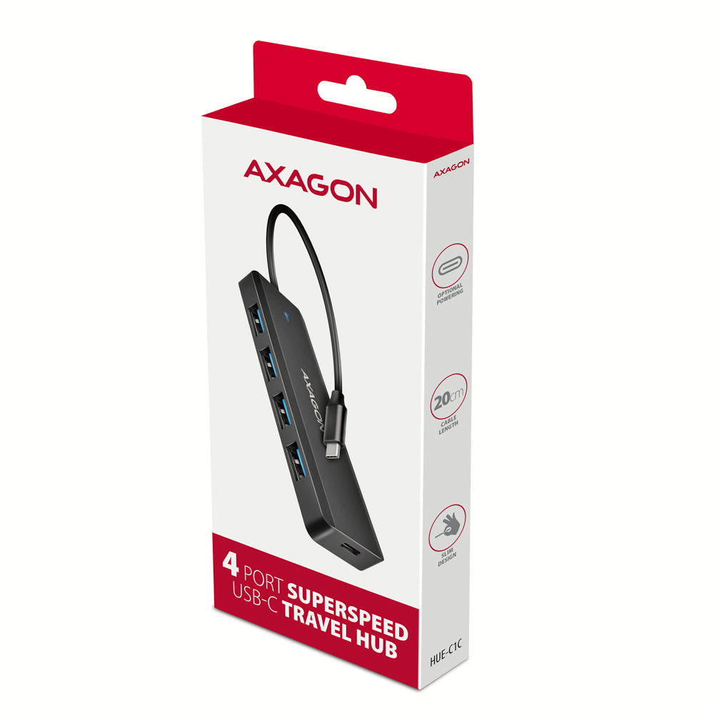 Hub USB AXAGON USB-C 5Gbps TRAVEL "HUE-C1C"