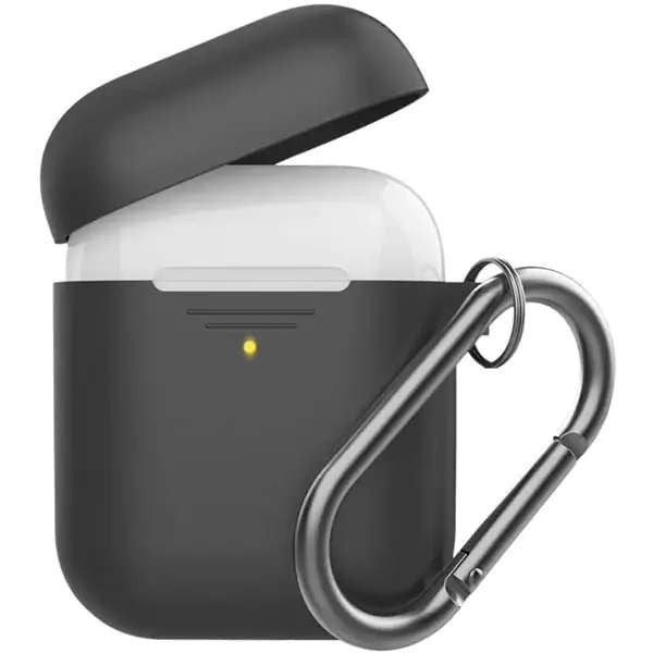 Husa AirPods cu Inel Prindere Negru