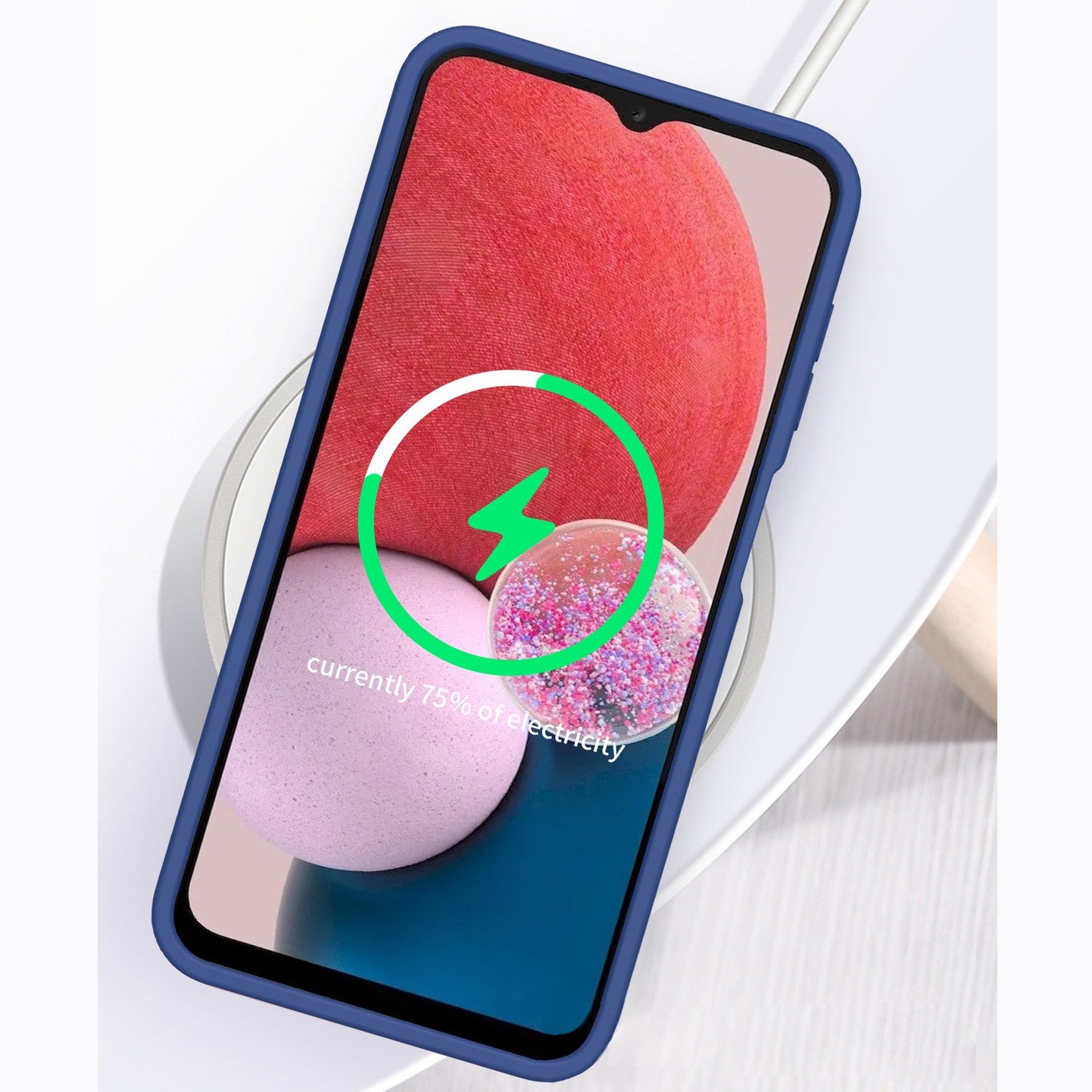 Husa Armor Design cu Stand pentru iPhone 12 Pro Max, Albastru/ Verde, Suport Auto Magnetic, Wireless Charge, Protectie Antisoc