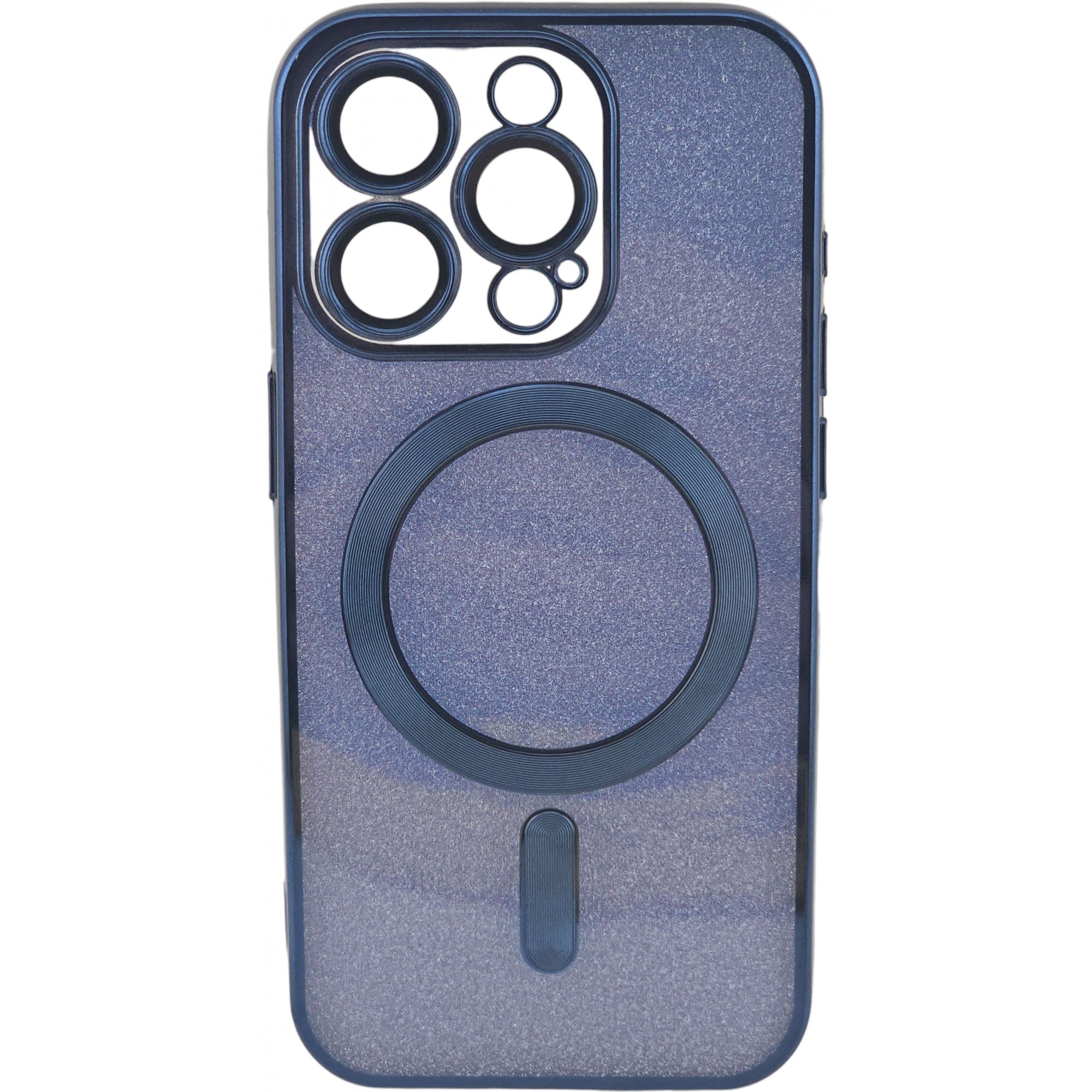 Husa de Protectie 2 in 1, pentru Apple iPhone 14 Pro Max, Compatibila MagSafe, Magnetica, cu Protectie Lentila, din TPU, Albastru Marin