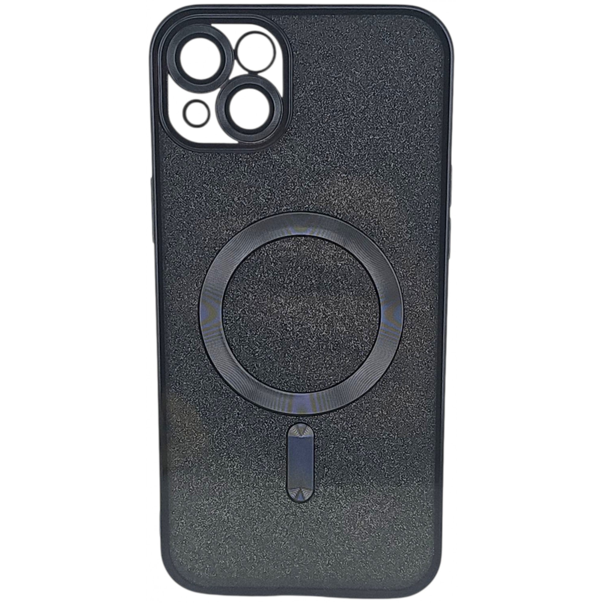 Husa de Protectie 2 in 1, pentru Apple iPhone 15, Compatibila MagSafe, Magnetica, cu Protectie Lentila, din TPU, Negru