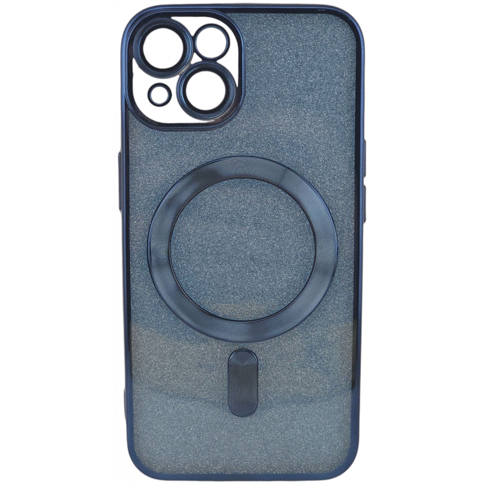 Husa de Protectie 2 in 1, pentru Apple iPhone 15 Plus, Compatibila MagSafe, Magnetica, cu Protectie Lentila, din TPU, Albastru Marin