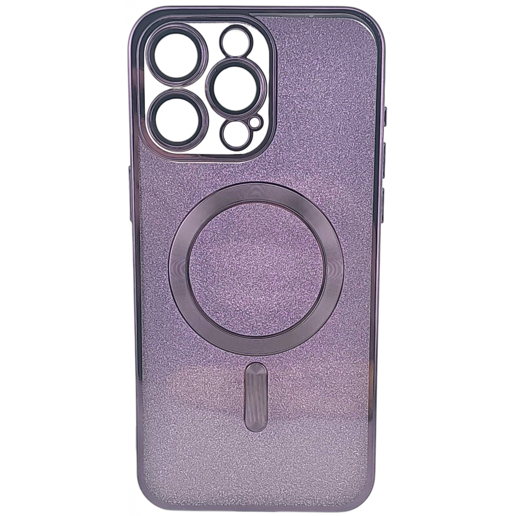Husa de Protectie 2 in 1, pentru Apple iPhone 15 Pro, Compatibila MagSafe, Magnetica, cu Protectie Lentila, din TPU, Mov