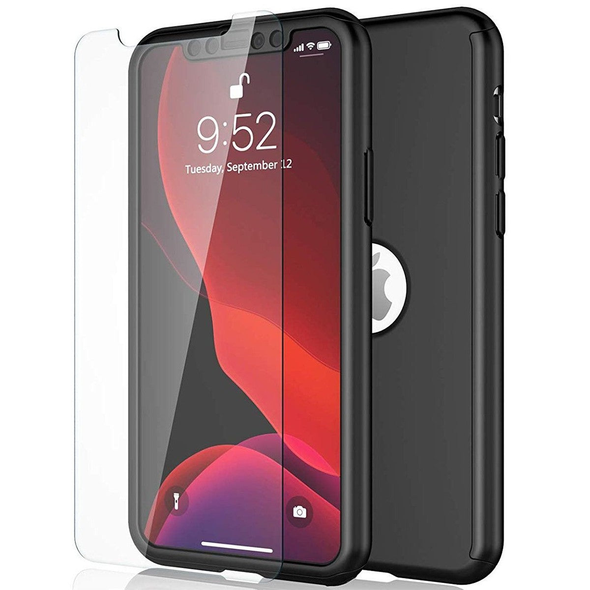 Husa de protectie compatibila cu Samsung Galaxy S10 Full Cover 360 Negru + Folie de protectie