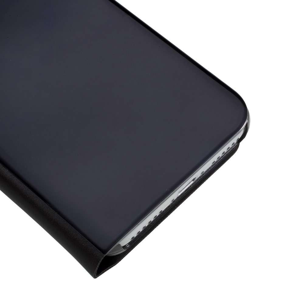 Husa de Protectie Tip Carte, pentru Xiaomi Mi 10, Flip Cover Oglinda, din Piele Ecologica si PC, Neagra
