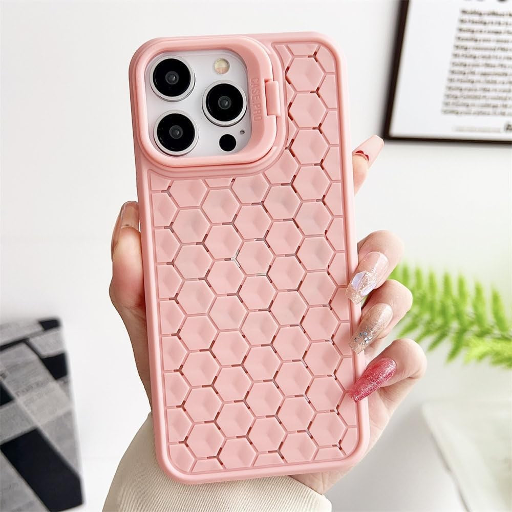 Husa de Protectie TPU, pentru Apple iPhone 15 Pro, 3D Cube, cu Inel, Protectie Camera, Antisoc, Antizgariere, Antialunecare, Acoperire Completa, Roz