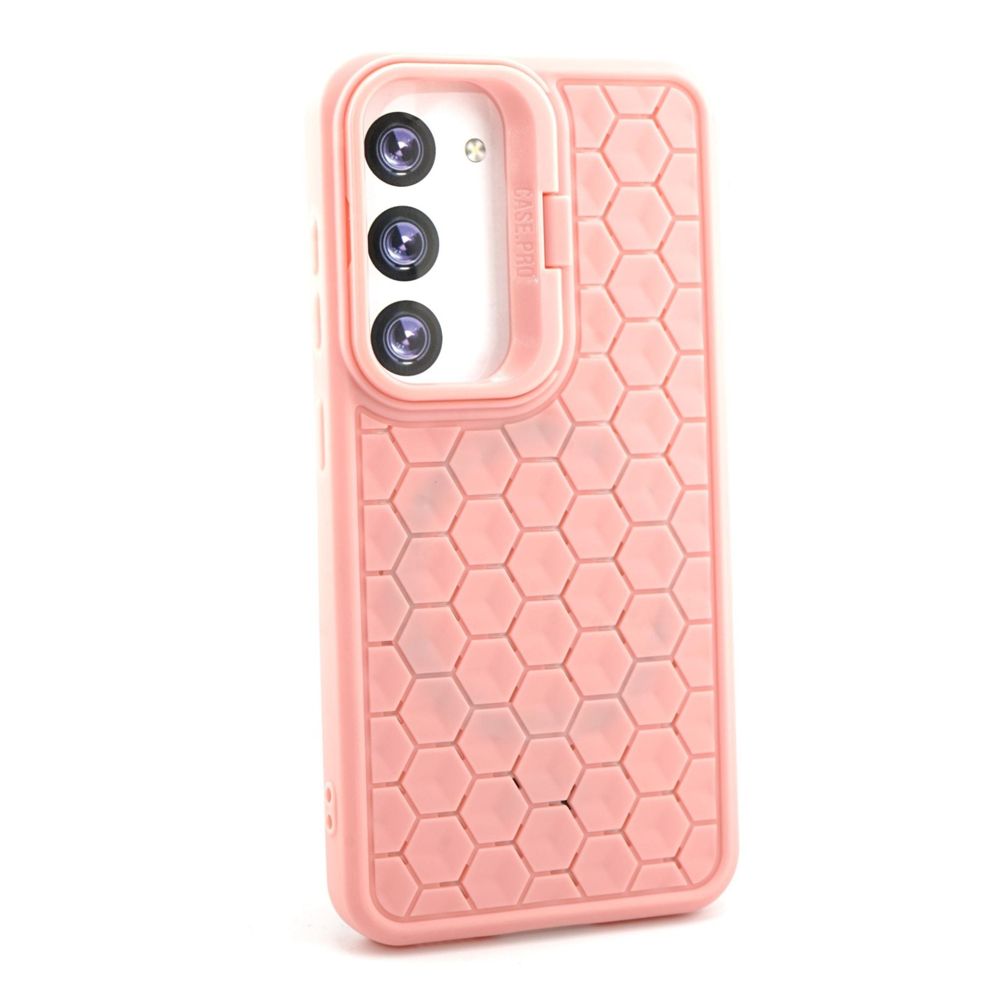 Husa de Protectie TPU, pentru Samsung Galaxy S23, 3D Cube, cu Inel, Protectie Camera, Antisoc, Antizgariere, Antialunecare, Acoperire Completa, Roz
