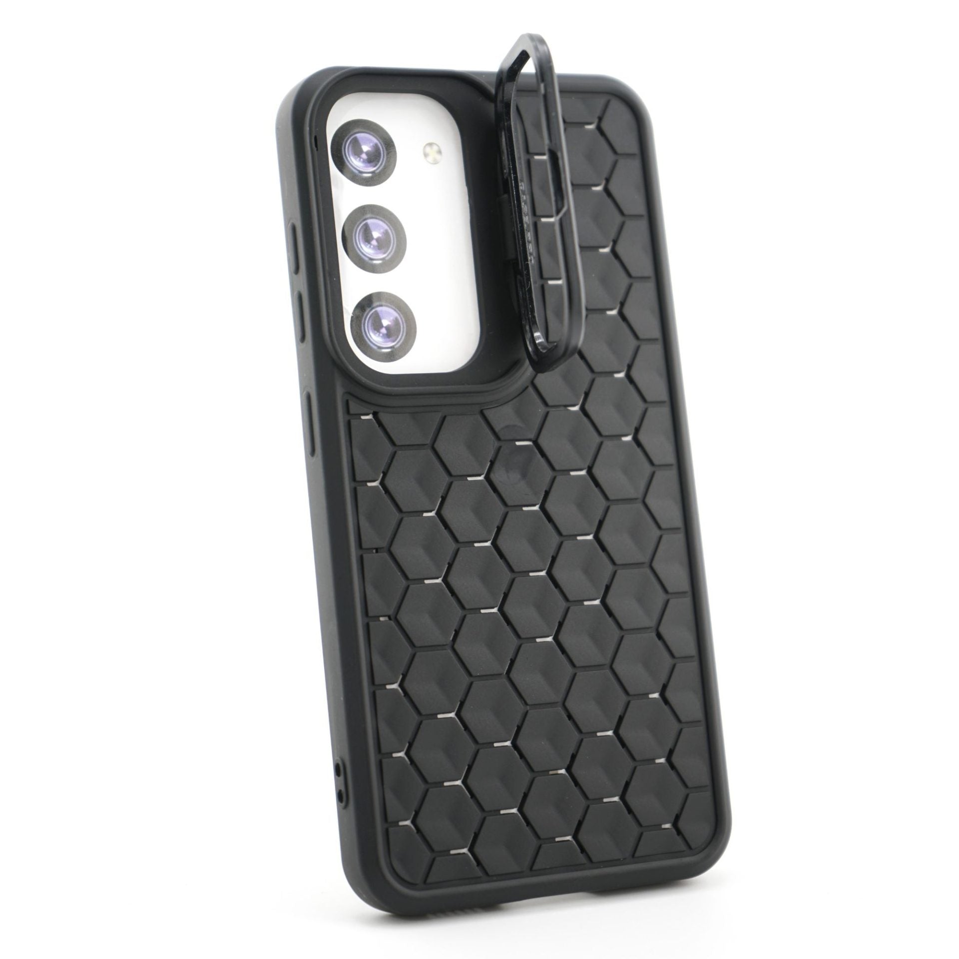Husa de Protectie TPU, pentru Samsung Galaxy S23, 3D Cube, cu Inel, Protectie Camera, Antisoc, Antizgariere, Antialunecare, Acoperire Completa, Negru