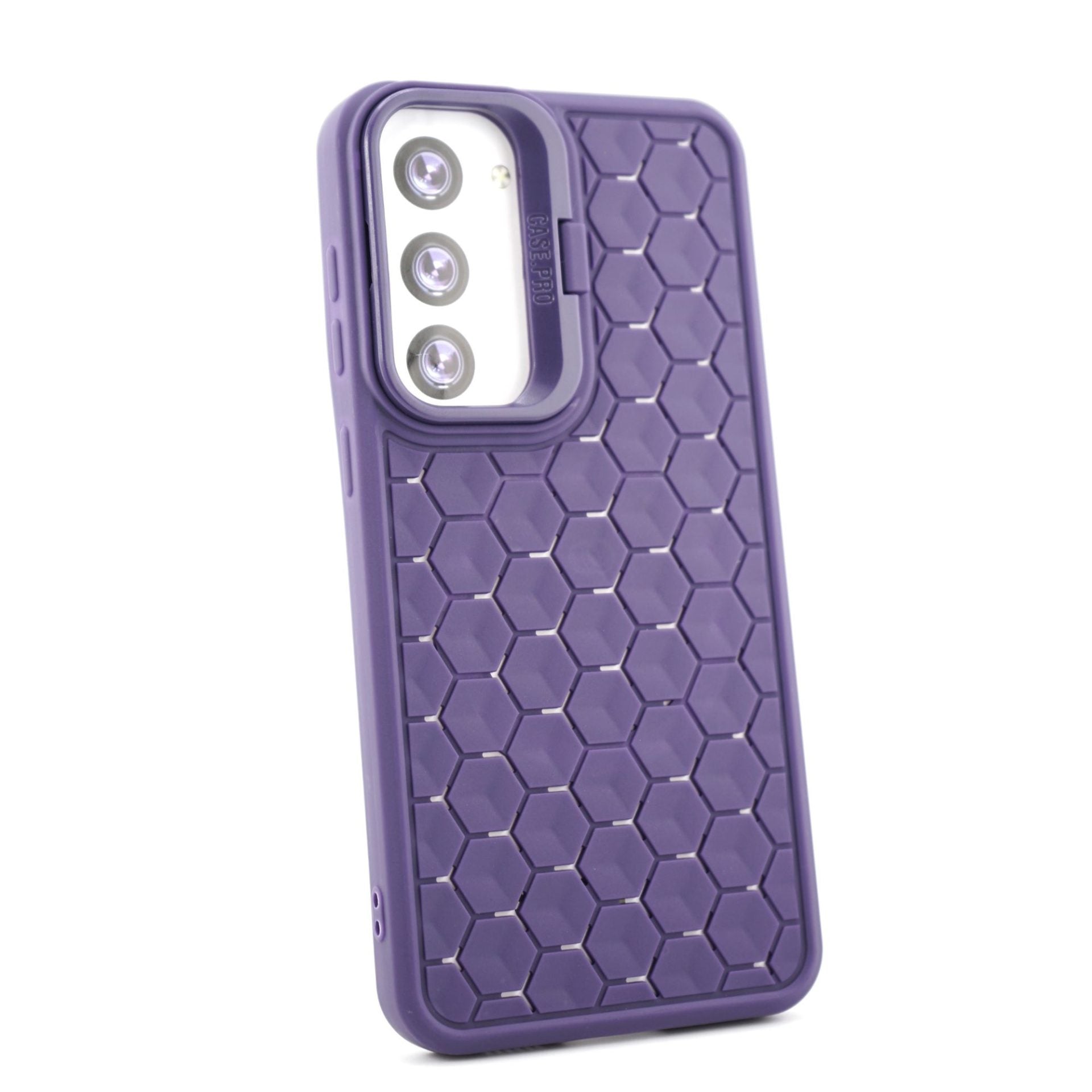 Husa de Protectie TPU, pentru Samsung Galaxy S23 Plus, 3D Cube, cu Inel, Protectie Camera, Antisoc, Antizgariere, Antialunecare, Acoperire Completa, Mov