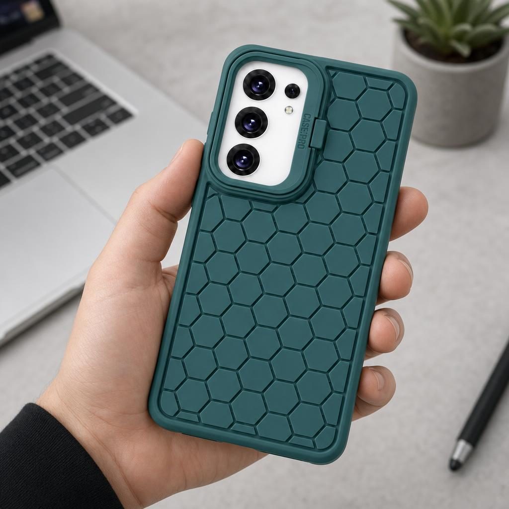 Husa de Protectie TPU, pentru Samsung Galaxy S23 Plus, 3D Cube, cu Inel, Protectie Camera, Antisoc, Antizgariere, Antialunecare, Acoperire Completa, Verde
