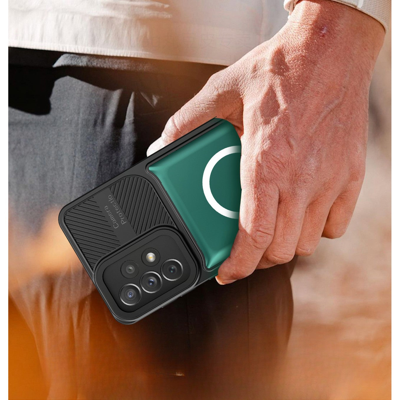 Husa pentru Apple iPhone 14 Pro Max MagSafe, Urban Armor, Verde inchis, suport magnetic