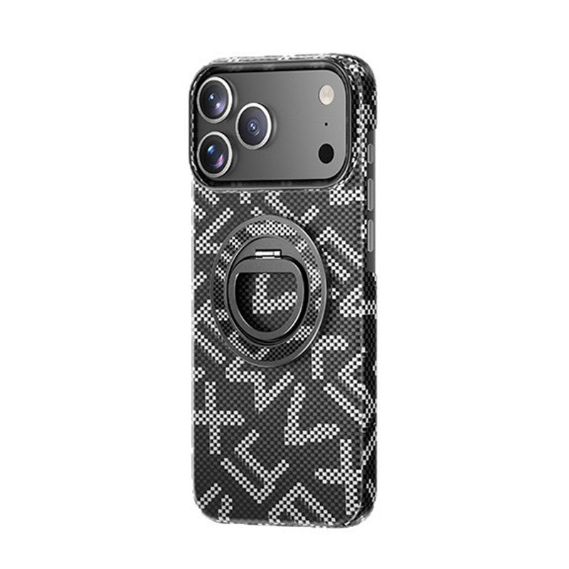 Husa pentru iPhone 17 Pro Max, Carcasa de Protectie Rezistenta Ultra-subtire, Suport Magnetic, Aspect Texturat, Negru
