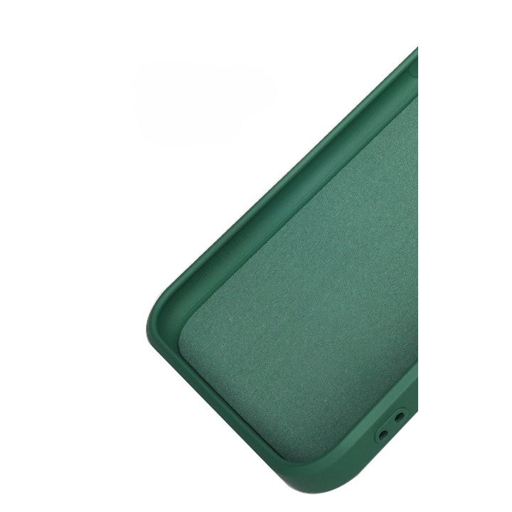 Husa pentru Samsung Galaxy S22 Ultra, Liquid Silicone, cu Microfibra pe interior, Protectie Antisoc, Verde inchis
