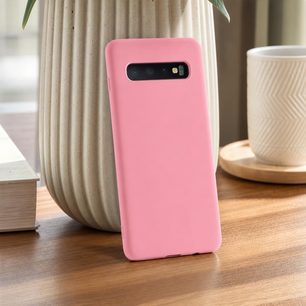 Husa protectie compatibila cu Samsung Galaxy S10 Plus Matte Tpu Roz