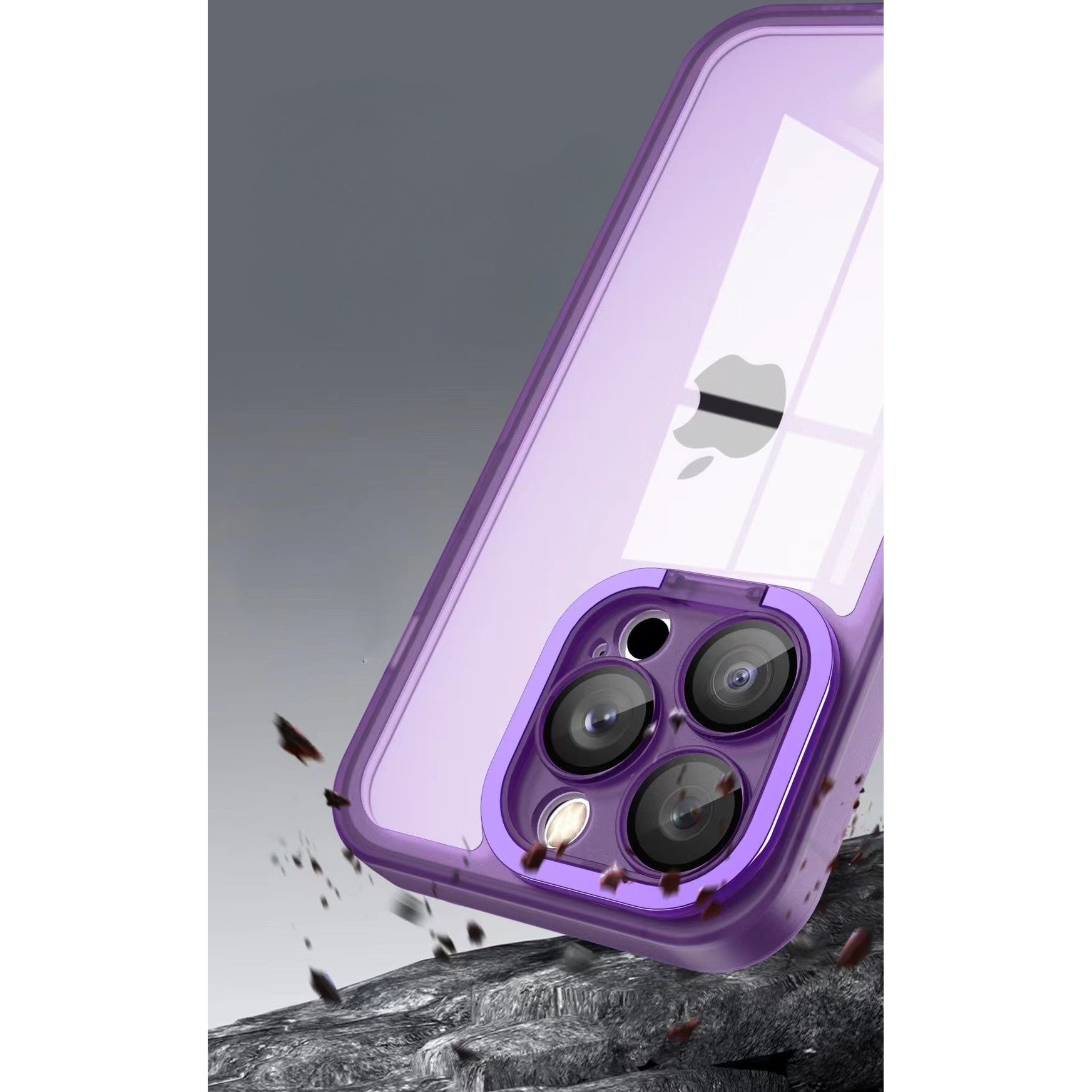 Husa protectie Flippy pentru Samsung A53 5G Electroplated cu suport pentru camera, 1.5 mm grosime, protectie camera, Mov