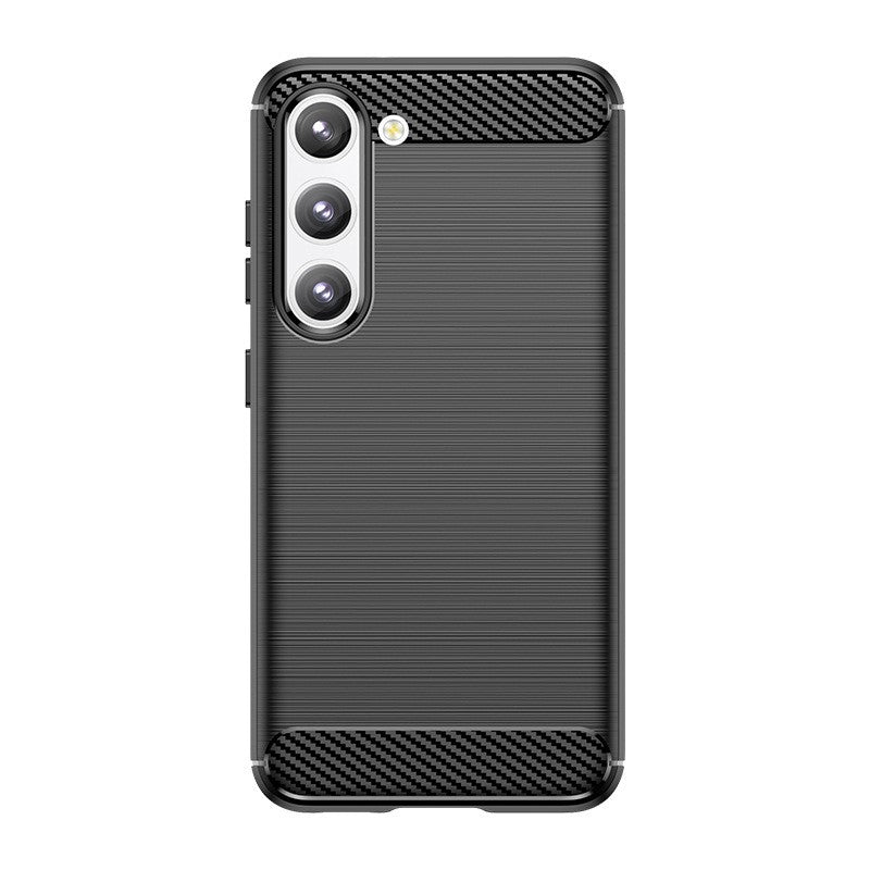 Husa Protectie, Husa de Protectie pentru Samsung Galaxy S23 FE, din TPU cu element de Carbon, Negru