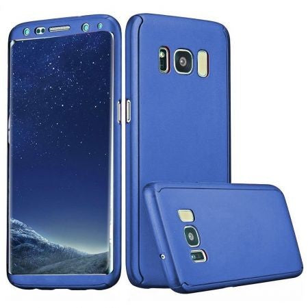 Husa Samsung Galaxy A5 2017 Full Cover 360 Albastru + Folie de protectie