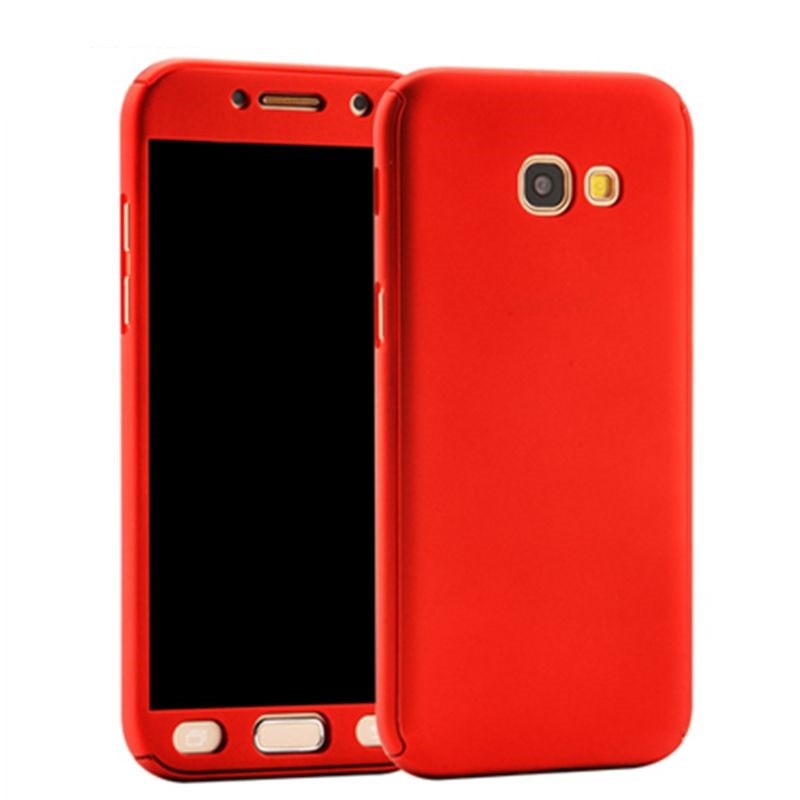 Husa Samsung Galaxy A5 2017 Full Cover 360 Rosu + Folie de protectie