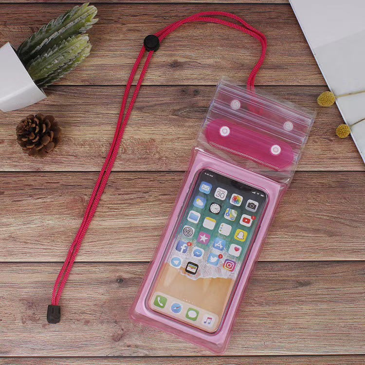 Husa subacvatica Zip Waterproof, Snowproof, Universala, Impermeabila, cu Snur, pentru telefon sau documente, Roz