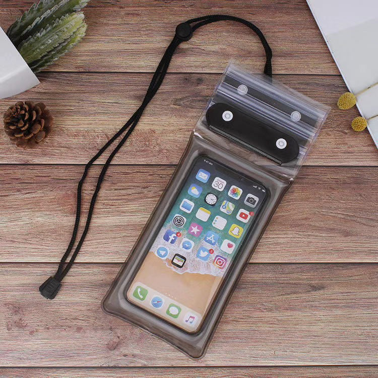 Husa subacvatica Zip Waterproof Flippy, Snowproof, Universala, Impermeabila, cu Snur, pentru telefon sau documente, Negru