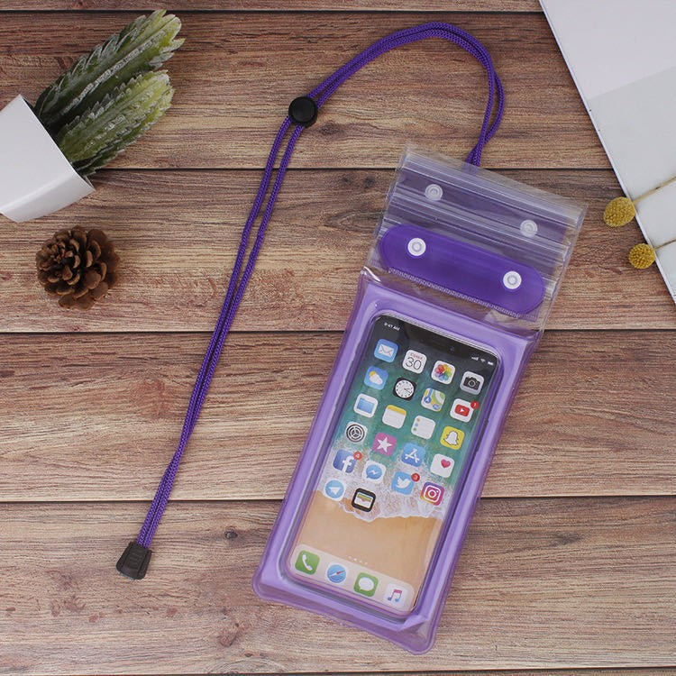 Husa subacvatica Zip Waterproof Flippy, Snowproof, Universala, Impermeabila, cu Snur, pentru telefon sau documente, Mov